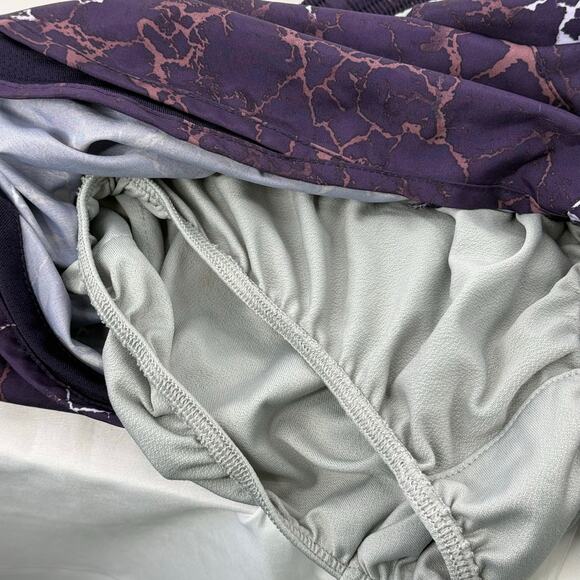 Nike Dri-Fit Shorts W/Liner Womens XS Purple Marble Athletic Running Gym Workout - Picture 4 of 4